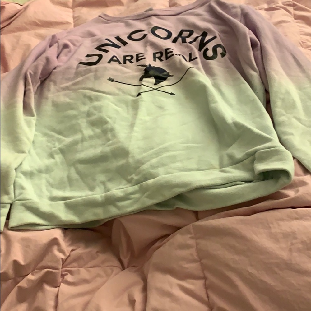 OMBRÉ super comfy sweatshirt “unicorns are real”